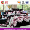 2017 latest designs suitable price 3D printed 4pcs 100% polyester bedding sets from Weifang for India Market